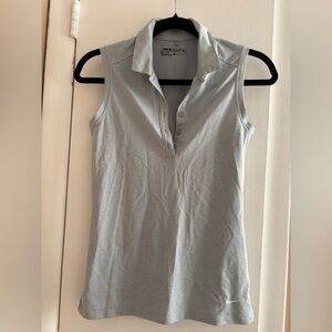 Nike Gray Sleeveless Fitted Polo Tank